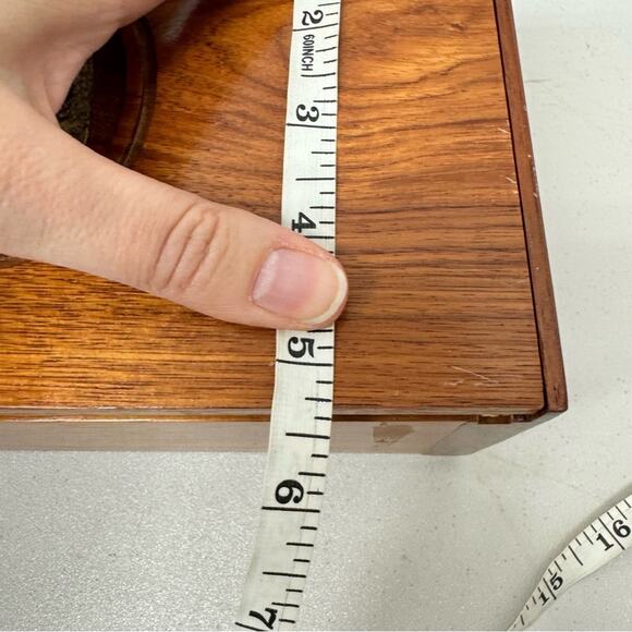 Vintage Botanika Wood Box Leopards Medallion Cigar Box Trinket Storage Brown - Picture 9 of 11